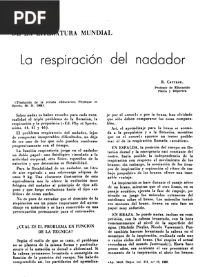 La respiración del nadador