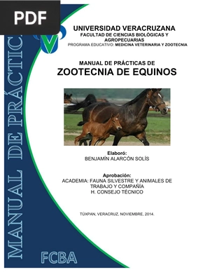 Manual de prácticas de zootecnia de equinos