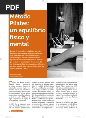 Método Pilates: un equilibrio físico y mental (Artículo)