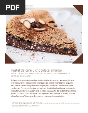 Pastel de café y chocolate amargo (Articulo)