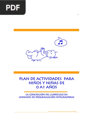 Plan de actividades para niños y niñas de 0 a 1 años