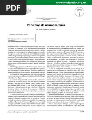 Principios de neuroanatomía (Artículo)