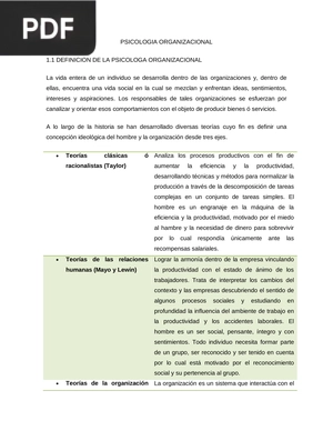 Psicología Organizacional