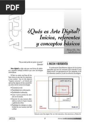 ¿Que es Arte Digital? Inicios, referentes y conceptos basicos