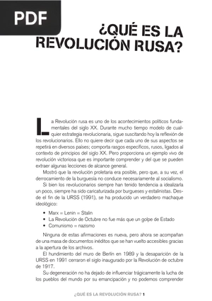 ¿Qué es la Revolución Rusa?