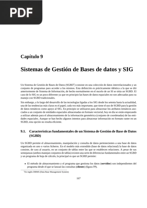 Sistemas de Gestión de Bases de datos y SIG