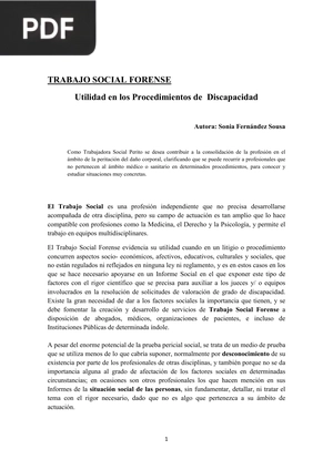 Trabajo social forense (Artículo)