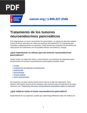 Tratamiento de los tumores neuroendocrinos pancreáticos