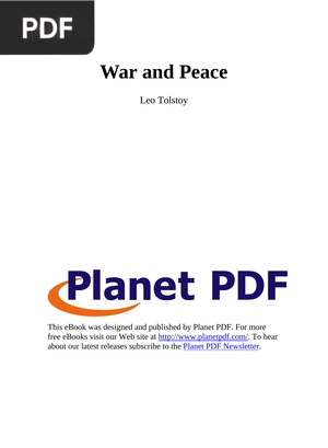 War and peace (Inglés)