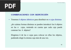 Combinaciones con repetición (Presentación)