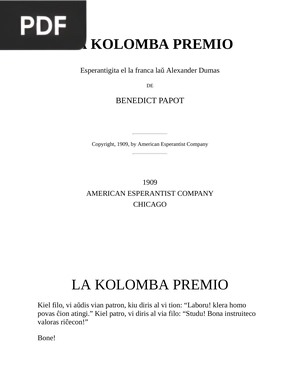 La kolomba premio (La paloma)