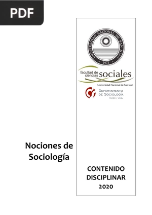 Nociones de Sociología