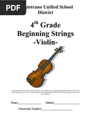 4th Grade Beginning Strings - Violin