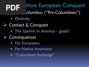 America before European Conquest (Inglés) (Presentación)