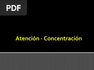 Atención - Concentración (Presentación)