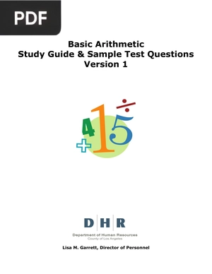 Basic Arithmetic Study Guide & Sample Test Questions Version 1 (Inglés)