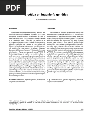 Bioética en ingeniería genética