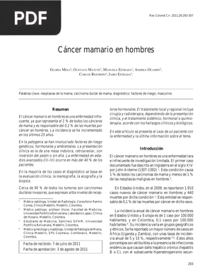 Cáncer mamario en hombres