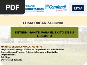 Clima Organizacional Determinante para el éxito de su negocio (Presentacion)