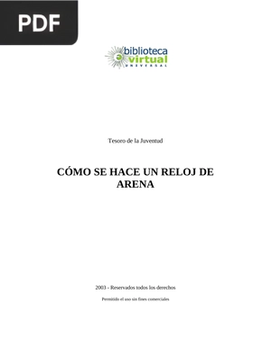 ¿Cómo se hace un reloj de arena? (Artículo)