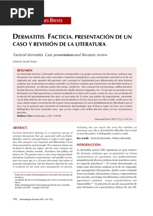 Dermatitis Facticia. Presentación de un caso y revisión de la literatura (Artículo)