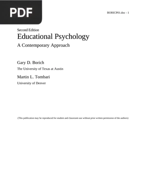 Educational Psychology A Contemporary Approach (Inglés)