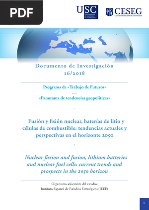 Fusión y fisión nuclear, baterías de litio y células de combustible: tendencias actuales y perspectivas en el horizonte 2050