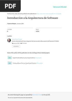 Introducción a la Arquitectura de Software (Articulo)