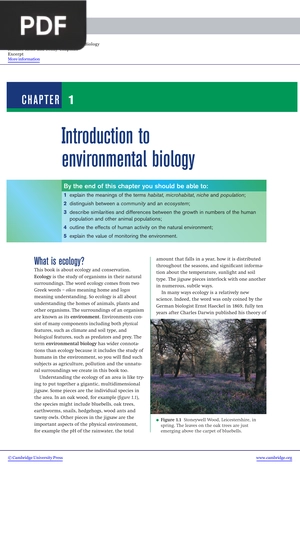 Introduction to environmental biology (Inglés) (Artículo)