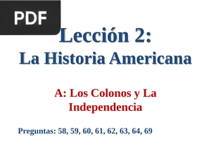 La Historia Americana (Inglés) (Presentación)