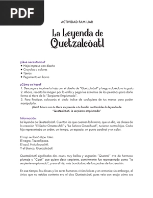 La Leyenda de Quetzalcóatl (Articulo)