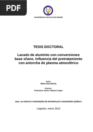 Lacado de aluminio con conversiones base silano. Influencia del pretratamiento con antorcha de plasma atmosférico