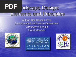 Landscape Design: Elements and Principles (Inglés) (Presentación)