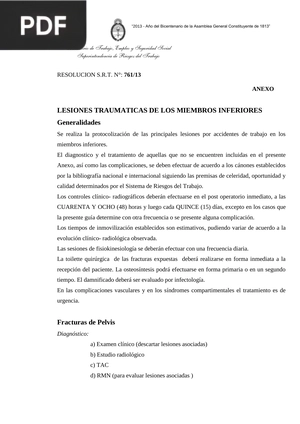 Lesiones traumáticas de los miembros inferiores