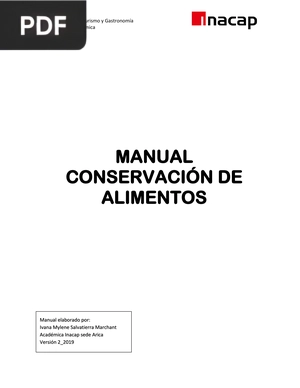 Manual conservación de alimentos