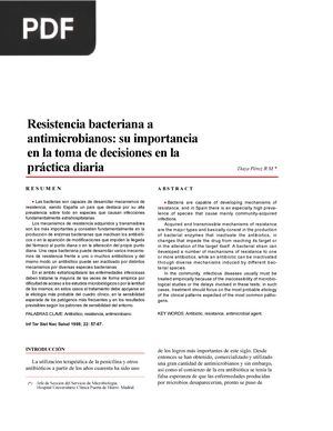 Resistencia bacteriana a antimicrobianos: su importancia en la toma de decisiones en la práctica diaria