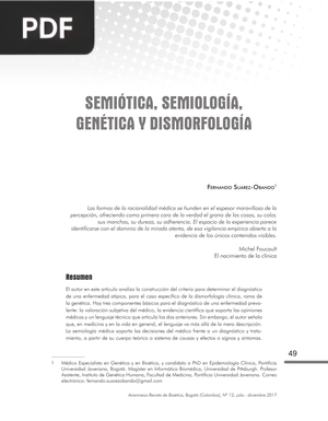 Semiótica, Semiología, Genética y Dismorfología