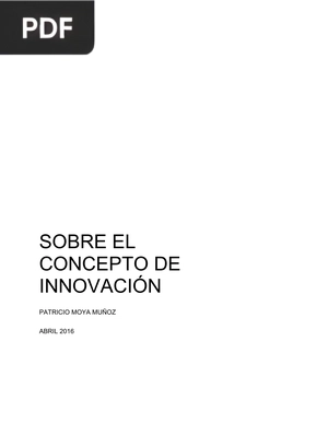 Sobre el concepto de innovación