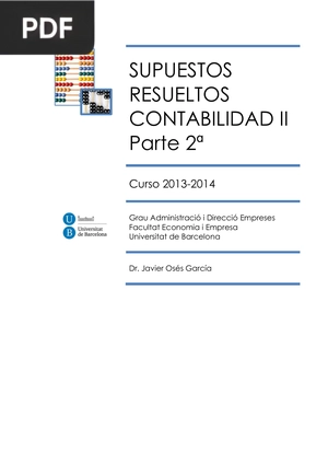 Supuestos resueltos de Contabilidad II. Parte 2ª