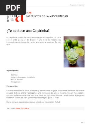 ¿Te apetece una Caipirinha?