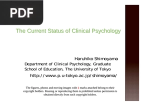 The Current Status of Clinical Psychology (Inglés) (Presentación)