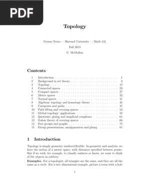 Topology (Inglés)