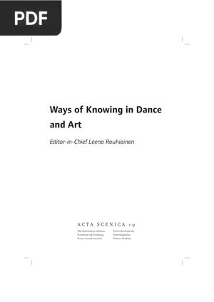 Ways of Knowing in Dance and Art (inglés)