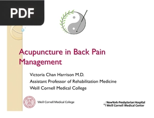 Acupuncture in Back Pain Management (Inglés) (Presentación)