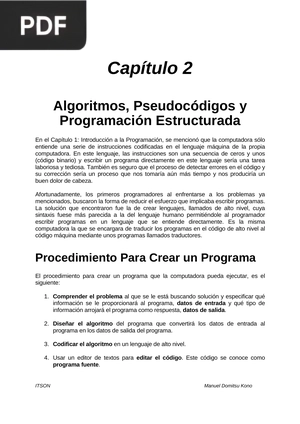 Algoritmos, Pseudocódigos y Programación Estructurada