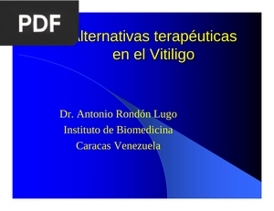 Alternativas terapéuticas en el vitiligo (Presentacion)