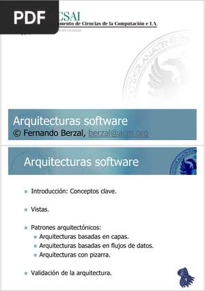 Arquitecturas software   (Presentación)