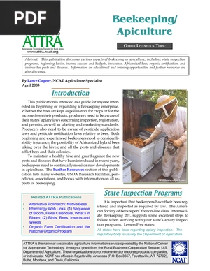 Beekeeping/Apiculture (Inglés)