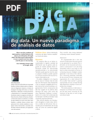 Big data. Un nuevo paradigma de análisis de datos (Artículo)