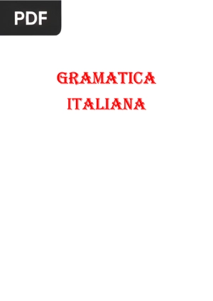 Breve Gramática Italiana